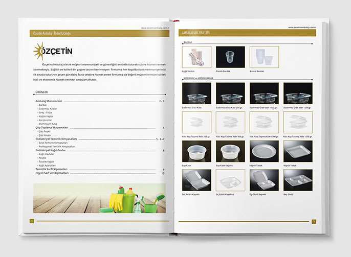 Özçetin Ambalaj Katalog Tasarımı